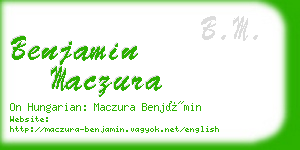 benjamin maczura business card